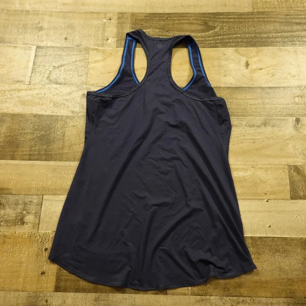 Athleta Chi‎ Tank Top racerback women's medium navy - Picture 5 of 8